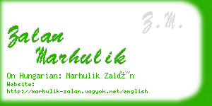 zalan marhulik business card